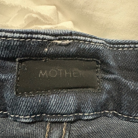 MOTHER High Waisted Looker Ankle Fray in Last Call Wash Dark Blue Skinny. Size32 - Picture 13 of 16